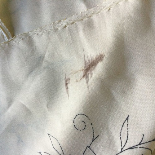 Vintage stamped large embroidery tablecloth like new, 174 x 182 cm