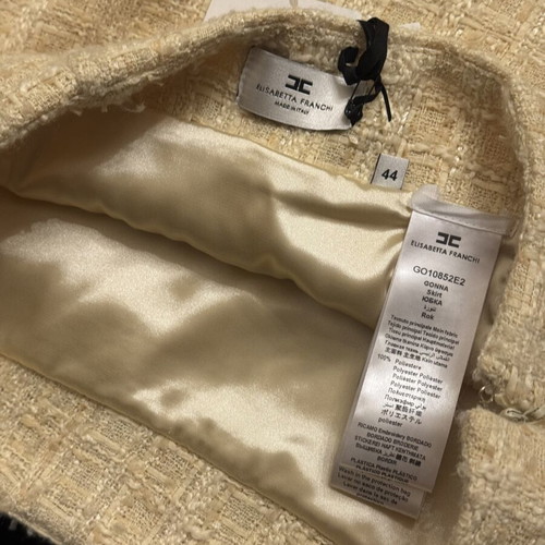 Elisabetta Franchi set skirt and top new, beige