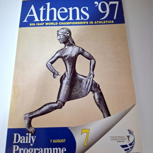 IAAF Athens'97 Official Daily Programmes Collection 10 Volumes used