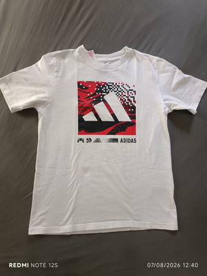 Adidas тениска като нова, размер 164 см, бяла