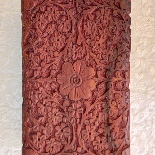 Set of 3 handmade woodcarved boxes from rosewood with velvet lining