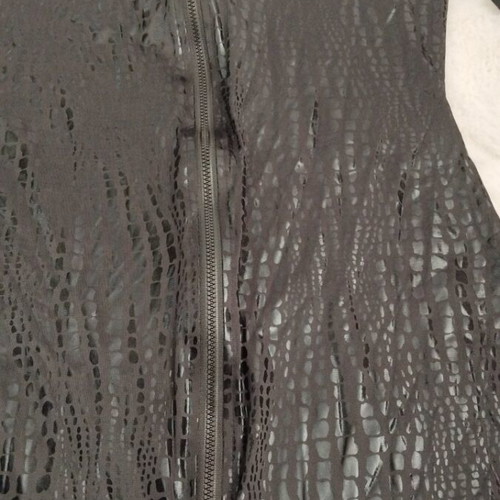 Black jumpsuit like new, size L, front zipper with tulle
