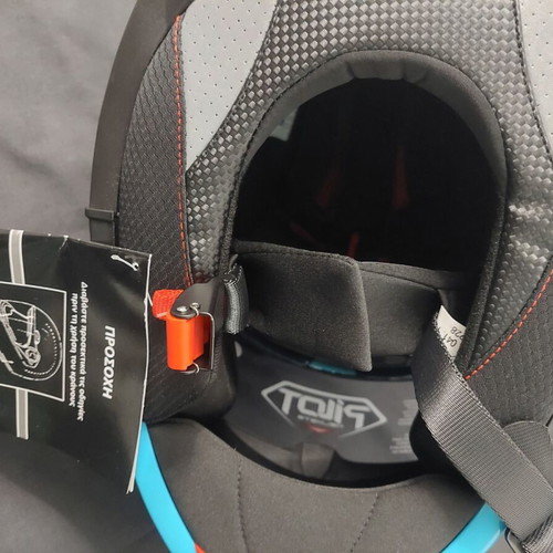 Pilot Road II motorcycle helmet medium blue flip-up with sunvisor Wolt new