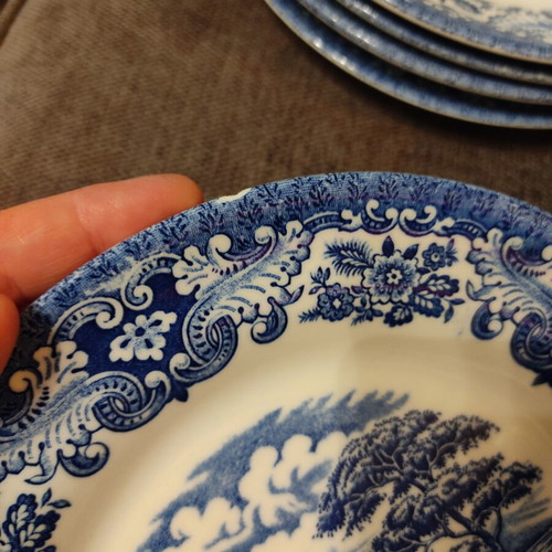 Vintage Arnik English Plates Set of 12 used, countryside design