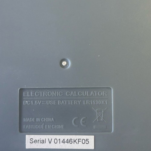 12-digit calculator like new with tilt screen, battery required