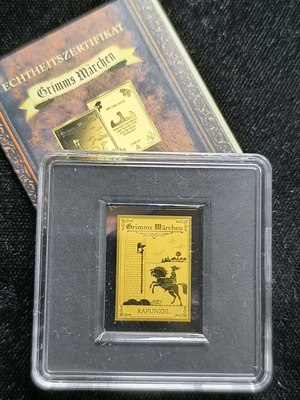 Rapunzel 1/500oz gold commemorative .999 new with certificate