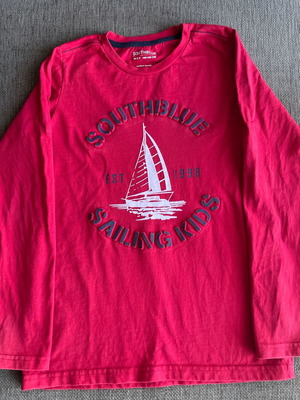 Long-sleeve shirt for boys 10-11 years new, red, cotton