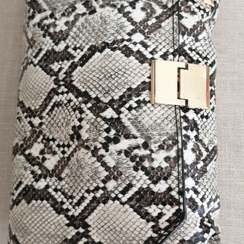 Bag to Bag animal print clutch bag with chain, new
