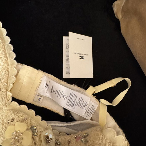 Elisabetta Franchi set skirt and top new, beige