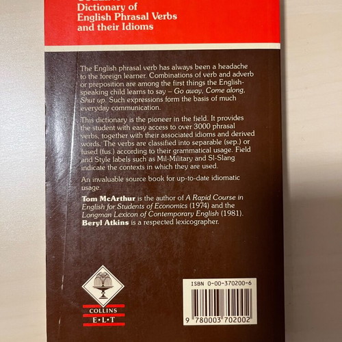 Collins Dictionary of English Phrasal Verbs and their Idioms like new