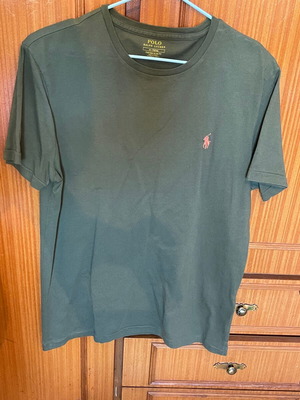 Ralph Lauren T-shirt like new, dark green/khaki, size M