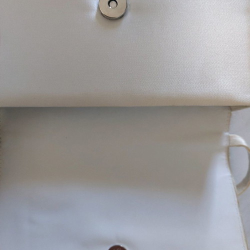 White sequin handbag new