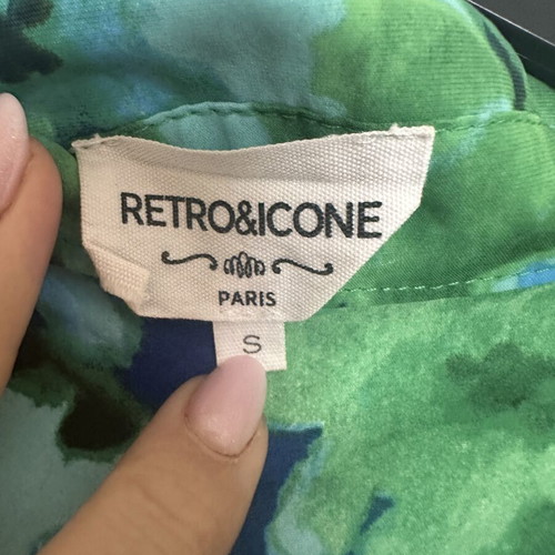 Summer dress with belt like new, size S, green