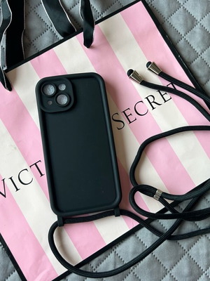 iPhone 14 case new with strap, black