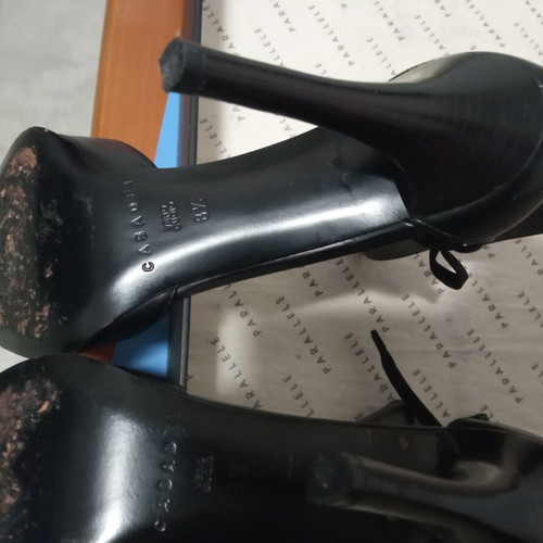 Casadei sandals like new, thick leather, high heel, size 38.5