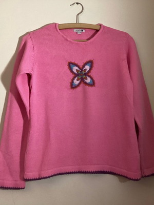Zara kids knitted sweater with embroidered butterfly like new, size 14