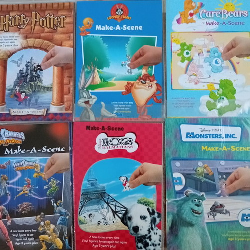 Make-A-Scene Retro Game Set Vintage 2000s with Reusable Stickers