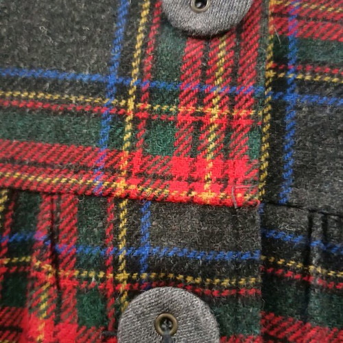 BSB women's short checked coat like new, gray red, size S