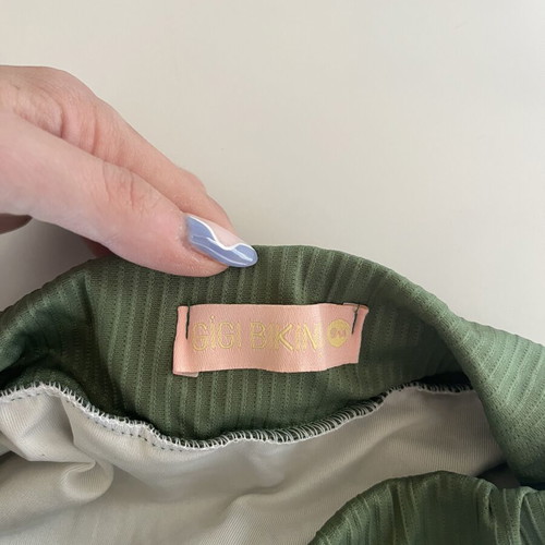 Green ribbed bikini set used, size S/M by GIGI BIKINI