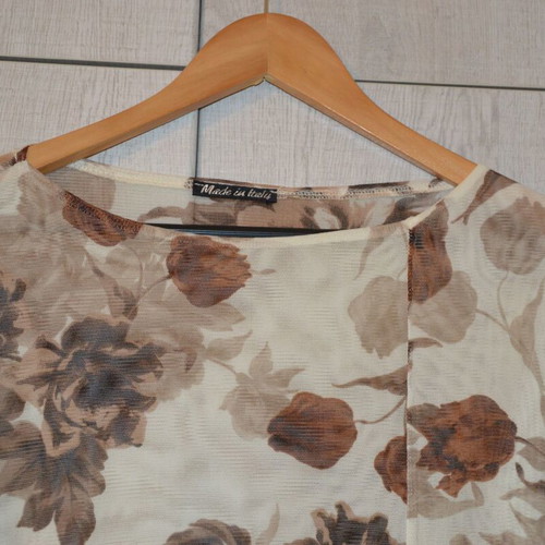 Women's blouse with slight transparency like new, brown, size M