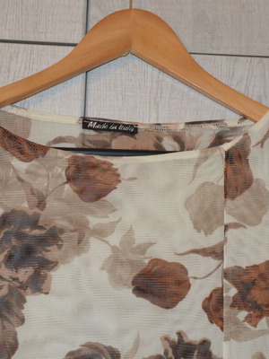 Women's blouse with slight transparency like new, brown, size M