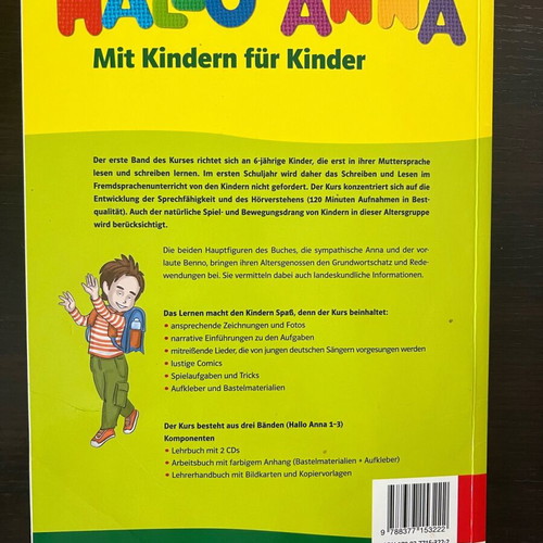 German language learning books for children aged 6, set of 3 with 2 CDs