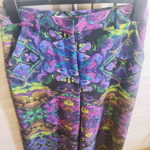 Satin pants with gift new, multicolor purple