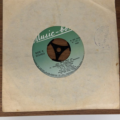 Claudio Cecchetto Ska Chou Chou 45rpm record used, vintage 1981