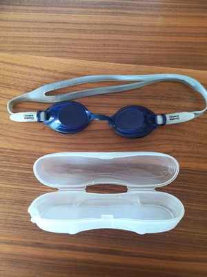 Swimming goggles with protective case