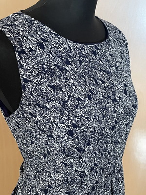 Dress, white and blue, size S / 36 / 8