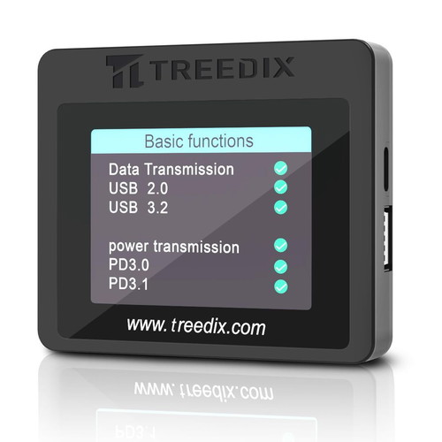 Treedix USB Cable Tester 2.4-Inch Color Display, New