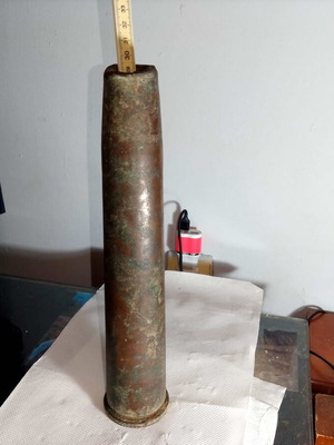 British 1940 Cartridge for Anti-Aircraft Gun BO-40 MM used, collectible