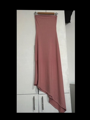 Μακρύ φόρεμα Bershka σαν καινούργιο, ροζ σάπιο μήλο, μέγεθος S