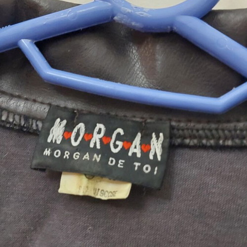 Morgan women's dress with leather, size S, like new, brown