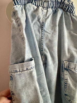 H&M denim παντελόνι wide leg για 2 ετών σαν καινούργιο, μπλε