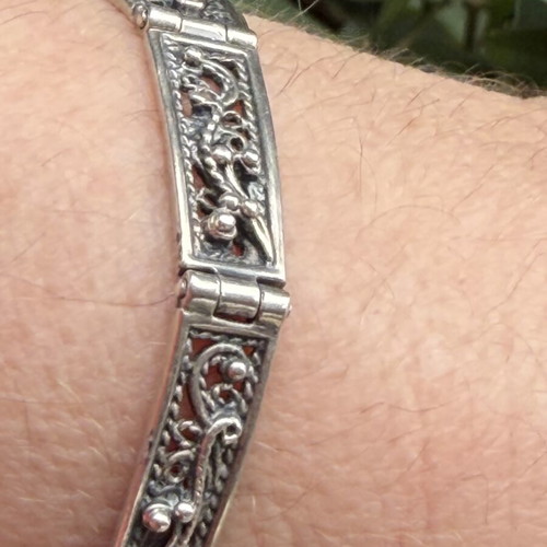 Russian Handmade Silver Bracelet 925 Stamped, Carnelian Stone