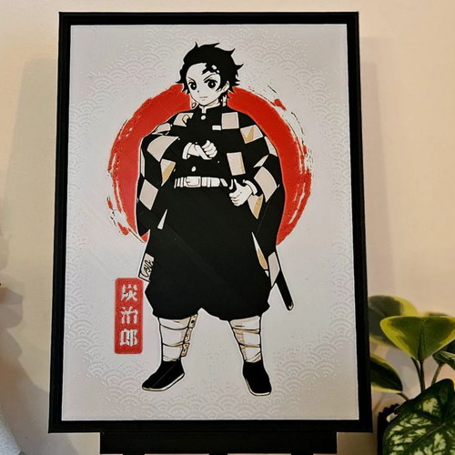 Tanjiro Kamado wall decor new 3D print, Anime Demon Slayer