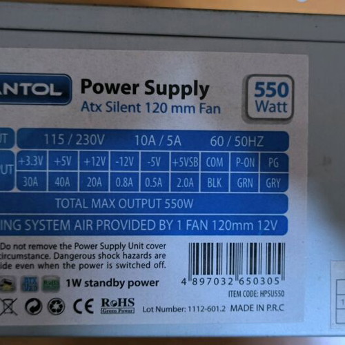 Computer power supplies used for repair, pack of 5 units