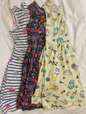 H&M summer printed sleeveless dresses like new, pack of 3