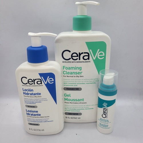 Cerave Daily Care Set New with Cleanser 562ml, Hydrating Lotion, Retinol