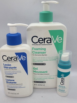 Cerave Daily Care Set New with Cleanser 562ml, Hydrating Lotion, Retinol