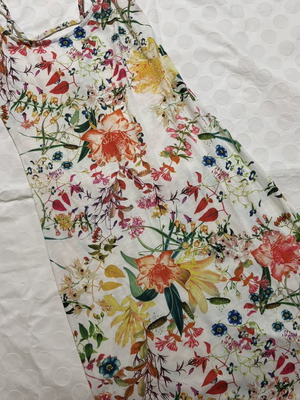 Bershka floral long dress with straps, XS