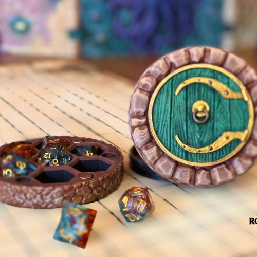 Halfling House Dice Vault, 3D printed cozy dice box