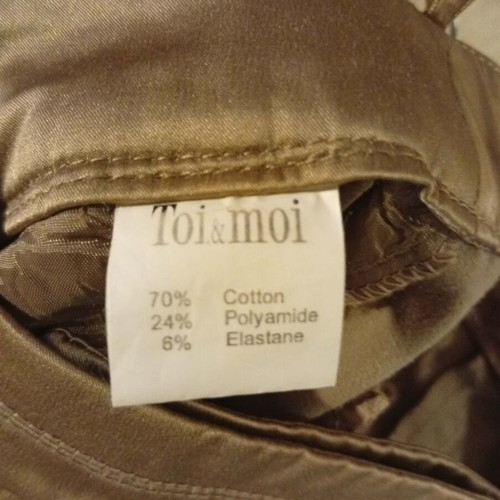 Toi&Moi satin trousers size S brand new without tags gold