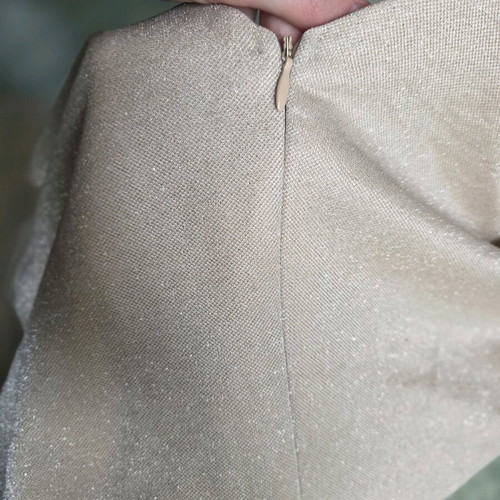 Dress with lining beige, like new, size L
