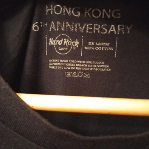 Hard Rock Cafe Hong Kong T-shirt like new, XXL, black