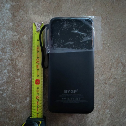 Powerbank 20000mAh black new with built-in cables for Android and iPhone