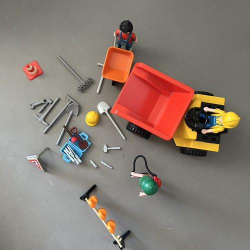Vintage Playmobil εργοτάξιο με σπάνιο Dumper και αξεσουάρ σαν καινούργιο