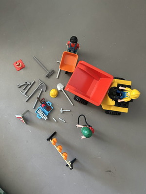 Vintage Playmobil εργοτάξιο με σπάνιο Dumper και αξεσουάρ σαν καινούργιο
