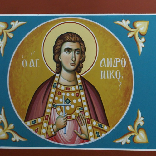 Saint Andronikos acrylic painting on canvas made to order